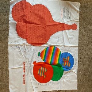 33” x 20” Fabric Rainbow Balloons Wall Hanging